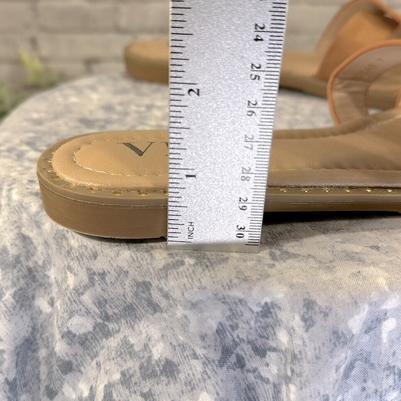 VICI Sugar Tan Interlock 2-Band Plush Cushioned Sandal Slides - WMS 7M🌞VGUC🌞 - Picture 7 of 8
